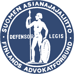 Logo: Suomen Asianajajaliitto (Finnish Bar Association)