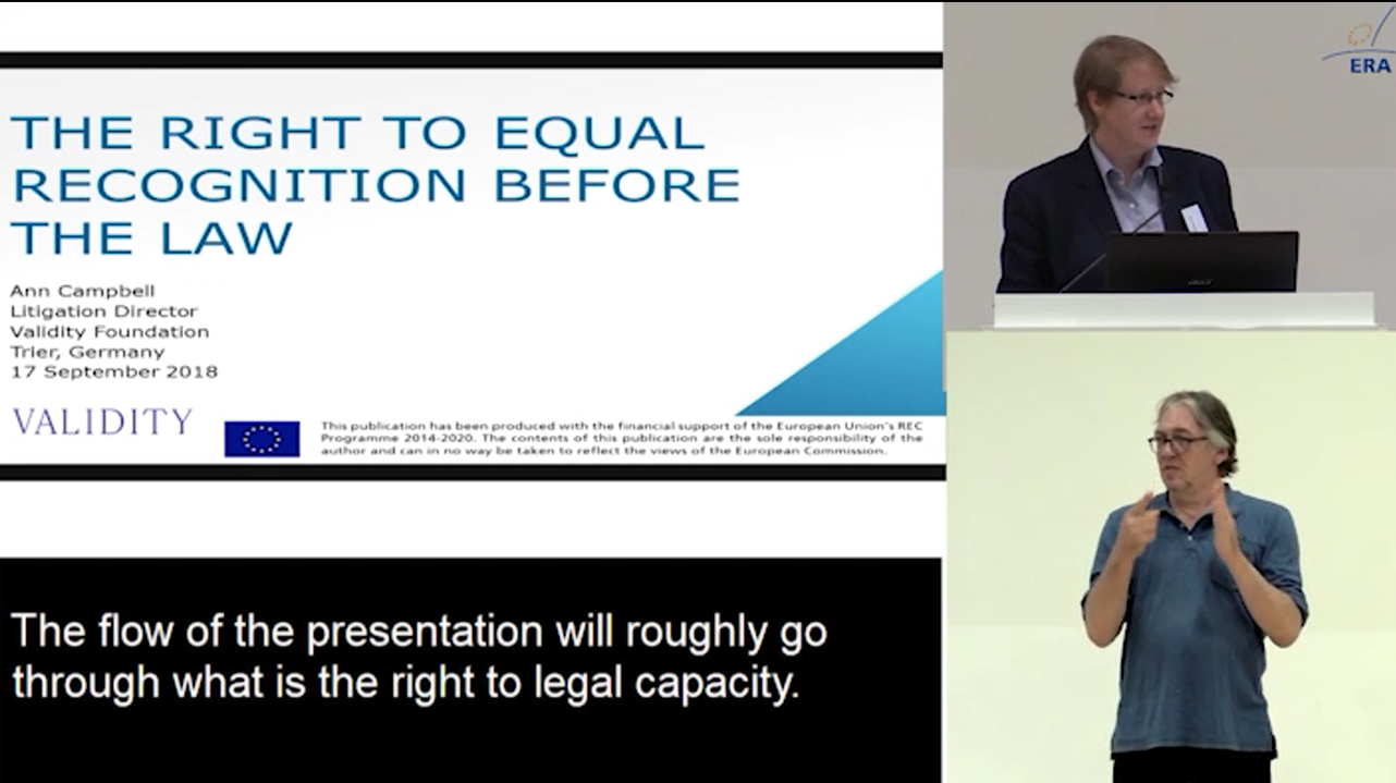 Ann Campbell: The right to equal recognition before the law Foto: Ann Campbell: The right to equal recognition before the law