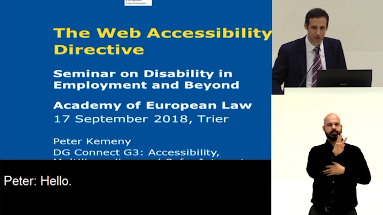 Péter Kemény: Web Accessibility Directive Foto: Péter Kemény: Web Accessibility Directive