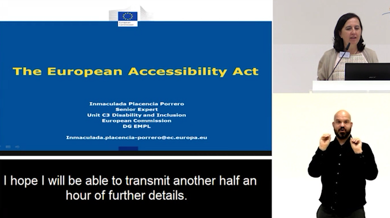 Inmaculada Placencia Porrero: Proposal for a European Accessibility Act Foto: Inmaculada Placencia Porrero: Proposal for a European Accessibility Act