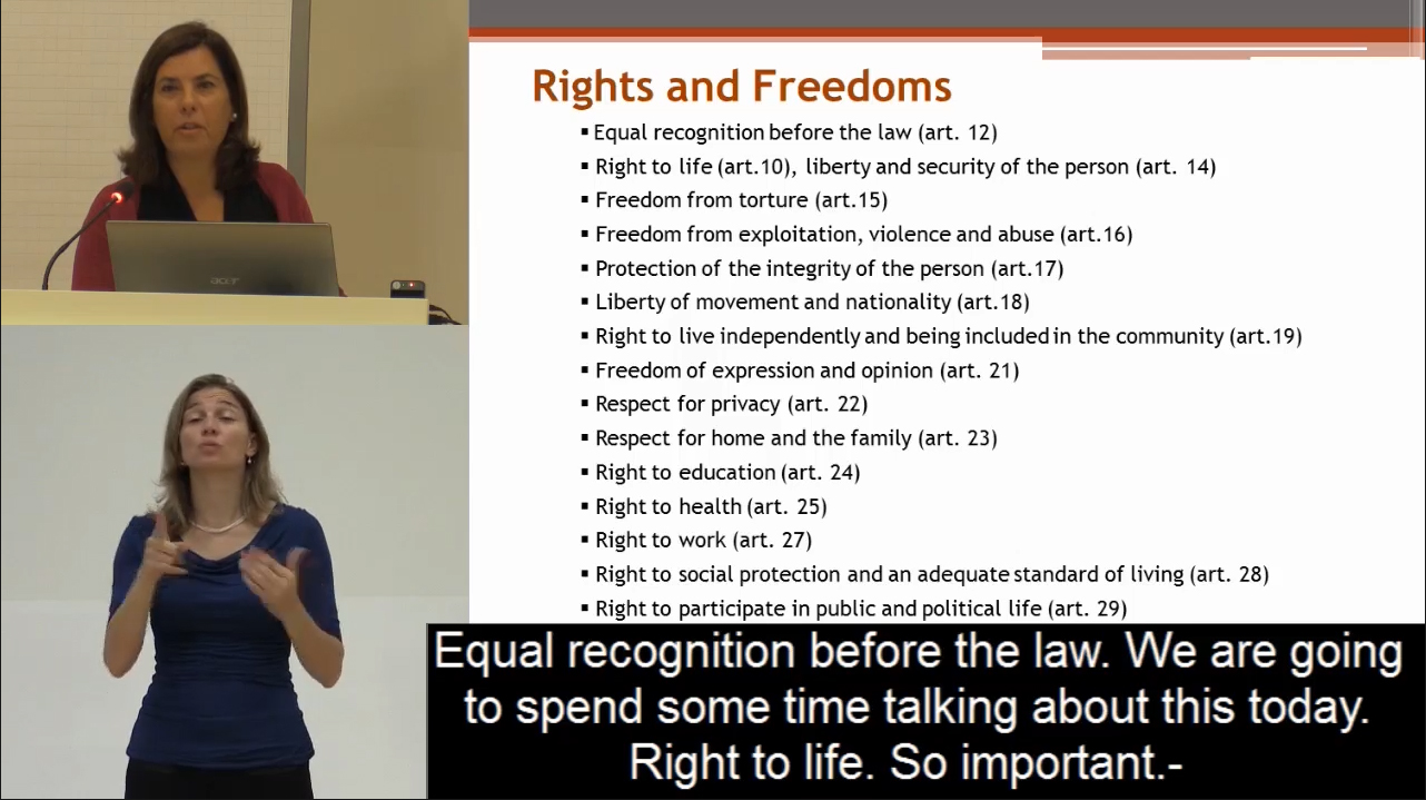 Paula Campos Pinto: The UN Convention on Rights of Persons with Disabilities: key features Foto: Paula Campos Pinto: The UN Convention on Rights of Persons with Disabilities: key features