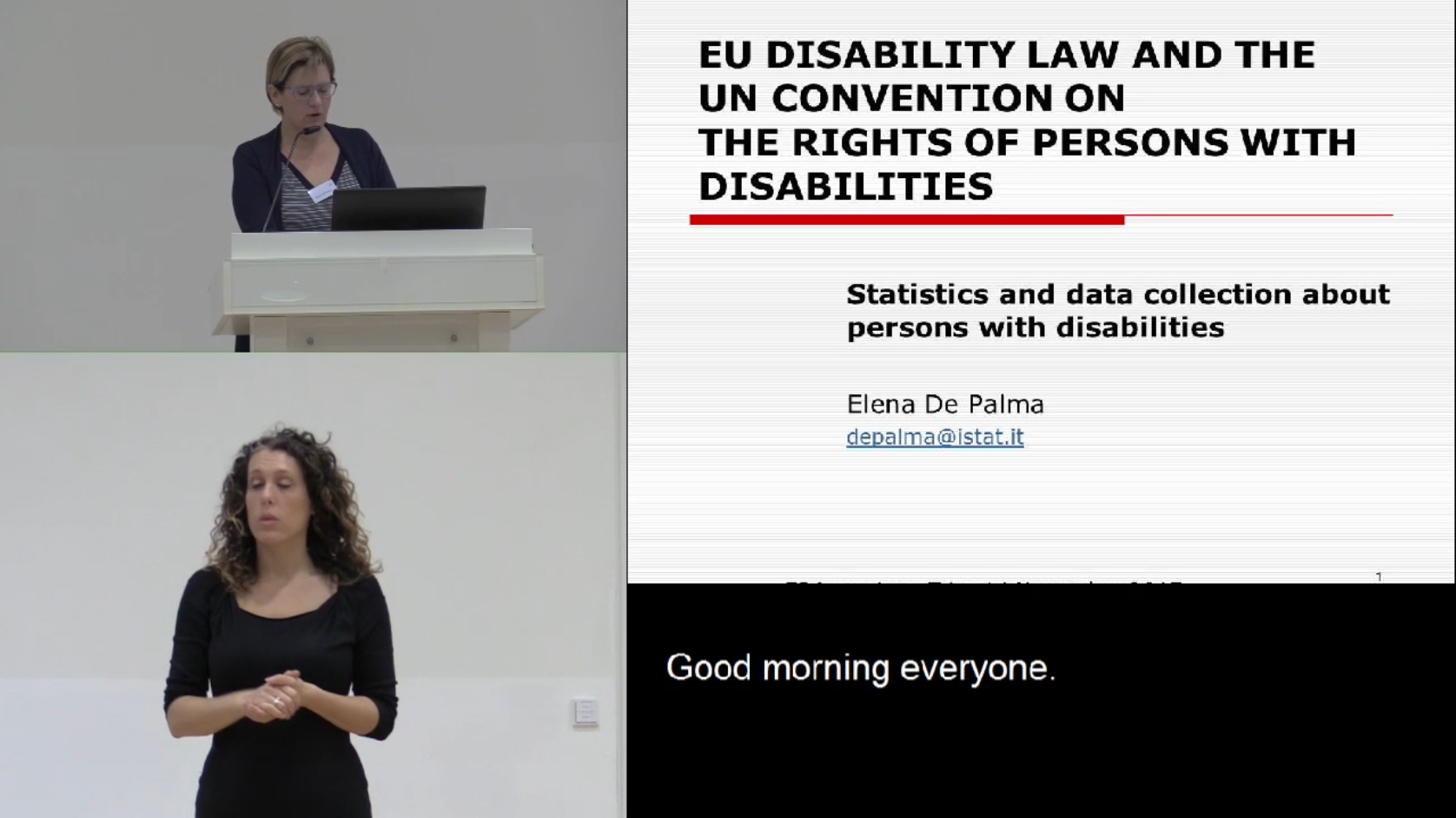 Foto: Elena de Palma: Statistics and data collection about persons with disabilities