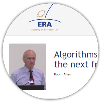 e-Presentation Robin Allen: Algorithms, apps & artificial intelligence: the next frontier in discrimination law?