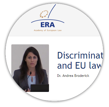 e-Presentation Dr Andrea Broderick: Discrimination on the grounds of disability: The UNCRPD and EU law