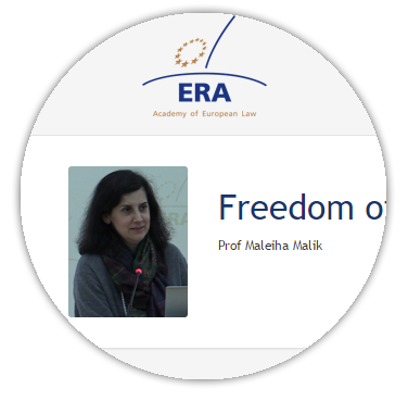 e-Presentation Prof Maleiha Malik: Freedom of Religion in the Workplace in Europe