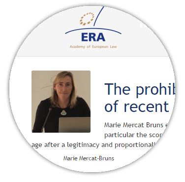 e-Presentation Marie Mercat-Bruns: The prohibition of discrimination based on age in the light of recent EUCJ case-law