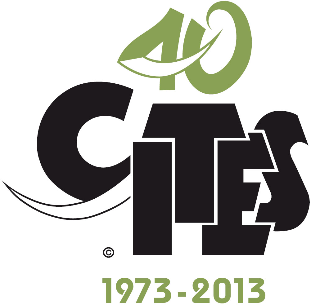 Logo of CITES showing Elephant tusks