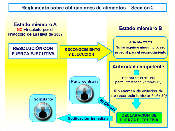 Reglamento sobre obligaciones de alimentos - Seccíon 2