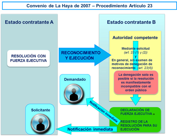 El Convenio de La Haya de 2007 - Procedimiento del artículo 23