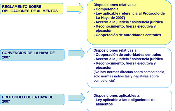 Cuestiones reguladas por el Reglamento sobre obligaciones de alimentos