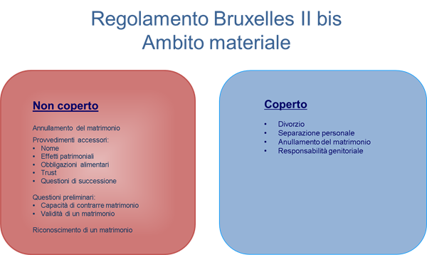 Chart on Brussels II bis contents