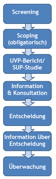 Schritte des SUP-Verfahrens Schritte des SUP-Verfahrens