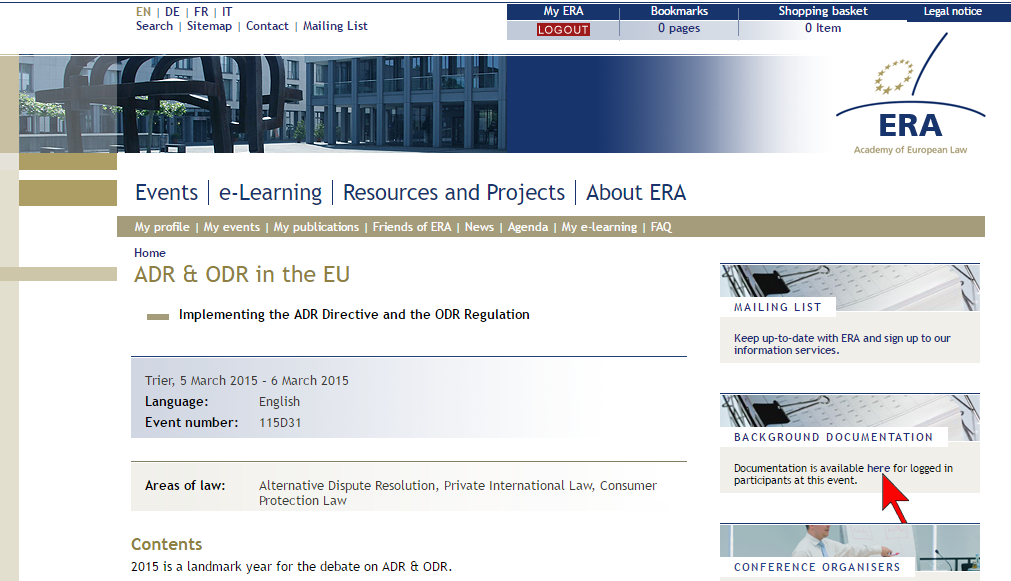 Info box online documentation